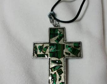 Circuit Board Pieces Cross