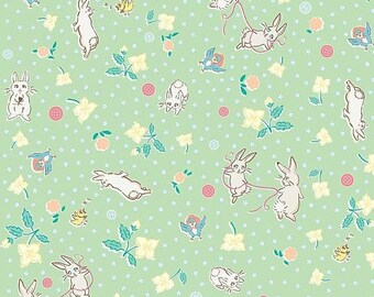 20% OFF Penny Rose Fabrics Bunnies and Blossoms Main Mint