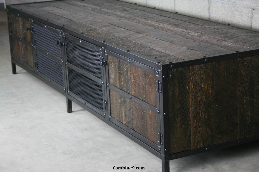 Reclaimed Wood Entertainment Center Rustic Media Console