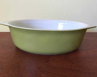 Vintage Verde Green Oval Casserole Dish
