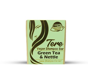 Solid Shampoo - Green Tea Nettle Shampoo Bar - Natural Shampoo - Solid Shampoo Bar - Natural Shampoo Bar - Vegan Palm Oil Free, Shampoo Soap