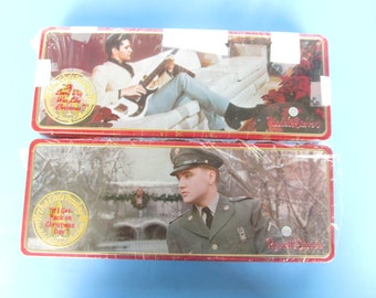 Elvis Presley - Tin Can - Russell Stover - Candy container - lot of 2
