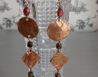 Copper Fashion Swing Earrings