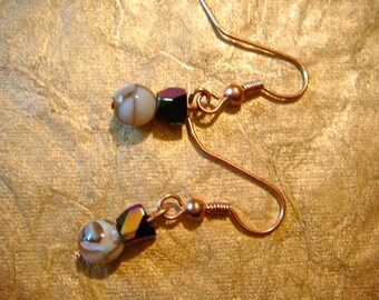 Elegance in Motion - Jet fire Earrings