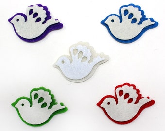 Stiffened Felt 2- Tone Dove Cutouts (pack of 4)