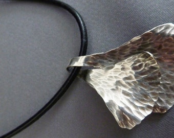 Sterling Silver Double Ginko Leaves Pendant