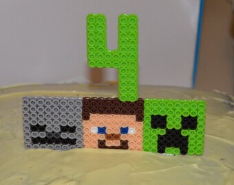Minecraft cake topper