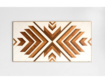 Wood Wall Art ~ Large Wall Art ~ Wooden Wall Art ~ Wooden Wall Art Large ~ Geometric Wood Wall Art ~ White Wood Wall Art ~ Boho Wall Art