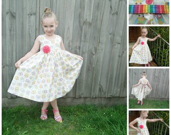 Gracelyn Dress Girls PDF Pattern Sizes 2 3 4 5 6