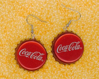 Coca Cola Bottle Cap Earrings