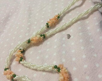 pearl nickles with green littel stones