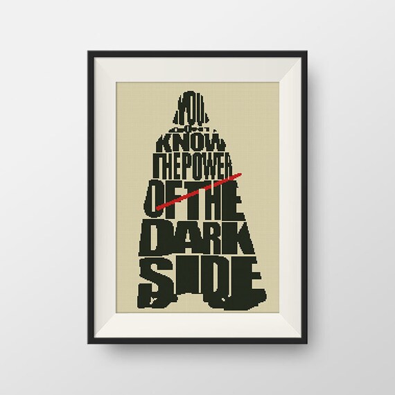 Download BUY 2 GET 1 FREE Star Wars Cross stitch pattern Quote cross