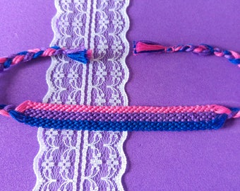 Bisexual bi pride lgbt LGBTQ queer friendship bracelet