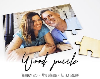 Personalized Wooden Puzzle from your Photo, Wedding Gift, Gift for Birthday, Custom Jigsaw Puzzle, Personalized Puzzle, Photo Puzzle