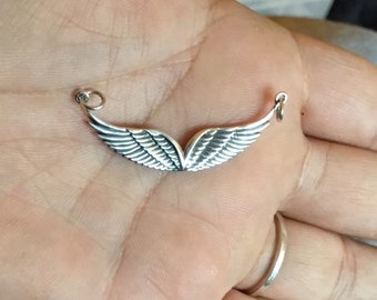 20% OFF SALE! Silver Angel Wing Festoon. Silver Wings. Silver Angel. Silver Festoon. Silver Charm. Angel Wings. Wings. 230