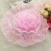 1 5/8 inch wide Pink Organza Lace Gathered Pleated Sequined Trim price per yard