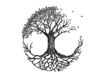 Tree of life drawing | Etsy