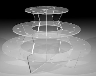 Push Pop Display Stand Acrylic 3 Tier 40 Hole for Push Pop Containers
