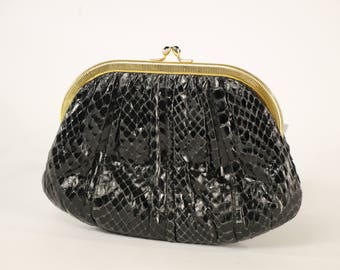JUDITH LEIBER Snakeskin Clutch