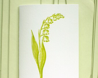 Lily of the Valley Letterpress Card Set