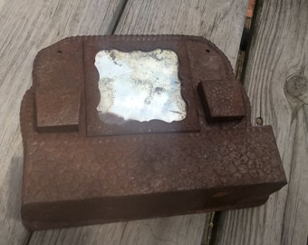 Vintage Rusty Crusty Mens Shaving Mirror