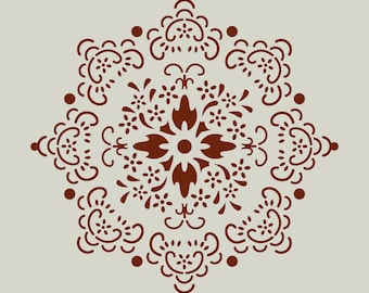 Rosette. Rose stencil. (Ref 384) adhesive vinyl stencil