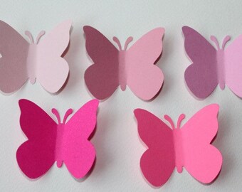 50 assorted butterflies/ butterflies confetti, table decorations / paper butterflies / butterflies embellishments / wishing tag/ gift tag