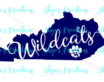 Kentucky wildcats svg, pawprint
