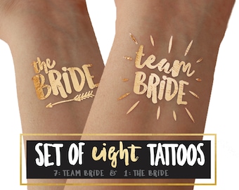 Equipo de tatuajes de la novia para despedida de soltera fiesta y gallinas fiesta / temporal del tatuaje tato tatoo / verano boda / Playa Fiesta / Fiesta de reno