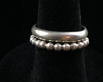Set of 2 Sterling Stacker Rings