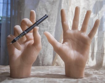 Pose-able Pair of Female Silicone Mannequin Hands - Display Model Prop Lifesize