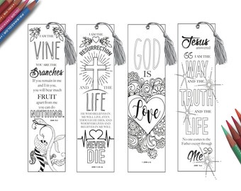 Coloring in Bible Bookmarks Bible Journaling PRINTABLE