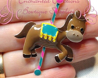 2" Adorable Enamel Circus Carousel Horse