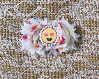 Smiley Face Hearts Hair Clip