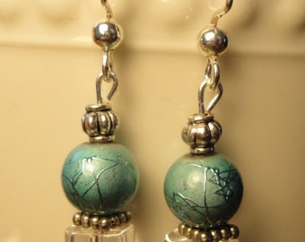 Turquoise swirl beads