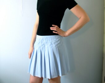 Vintage 90's light blue tennis skirt, size large 14
