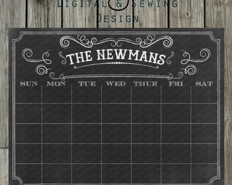 items similar to chalkboard calendar 18x24 fully free customizable printable calendar