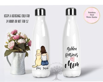 Custom Golden Retriever Gift, Golden Retriever Water Bottle, Golden Retriever Gifts, Golden Retriever Mom Gift, Golden Retriever Parent Gift