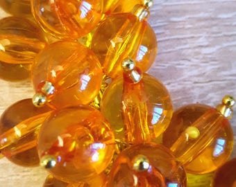 Honey color cluster bracelet