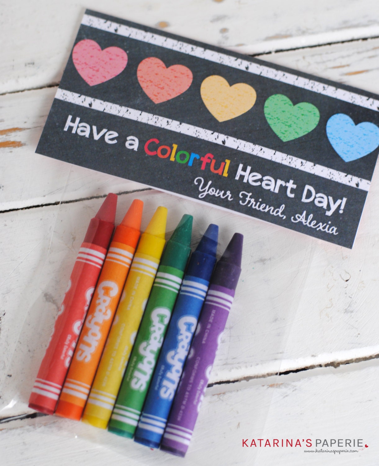 Rainbow Chalkboard Treat Bag Toppers Personalized