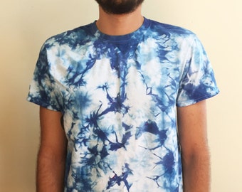 Cotton t-shirt, festival shirt, shibori shirt, tie dye shirt, psychedelic clothing, urban outfitters, hand dyed shirt, gift for him