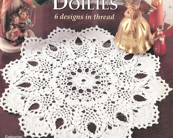 Crochet Heirloom Pineapple Doilies, digital .PDF, Patricia Kristoffersen, six patterns, home decor; Victorian Rug Decor, Shabby Chic