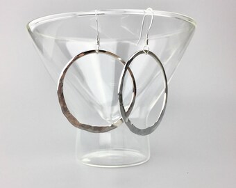 Large Hoop Earrings - Hoop Earrings - Earrings - Big Earrings - Silver Hoop Earrings - Sterling Silver Hoop - Dangle Earrings