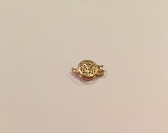 14K Solid Gold Filigree Clasp