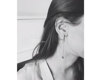 Minimalism gold chain drop earrings