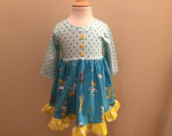 Alice and wonderland, alice dress, alice and wonderland dress, alice teal dress,