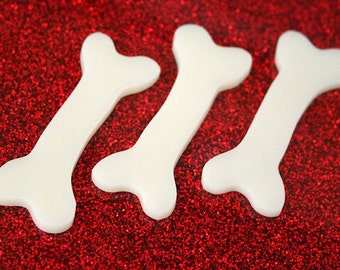 3 x Large laser cut acrylic bone cabochons
