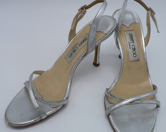 90's Jimmy Choo Metallic Silver Pumps