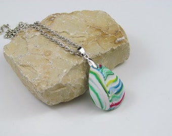 Colorful pendant in drop shape