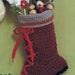 Crochet Christmas Hiking Boot Stocking Vintage Crocheting PDF PATTERN Retro padurns